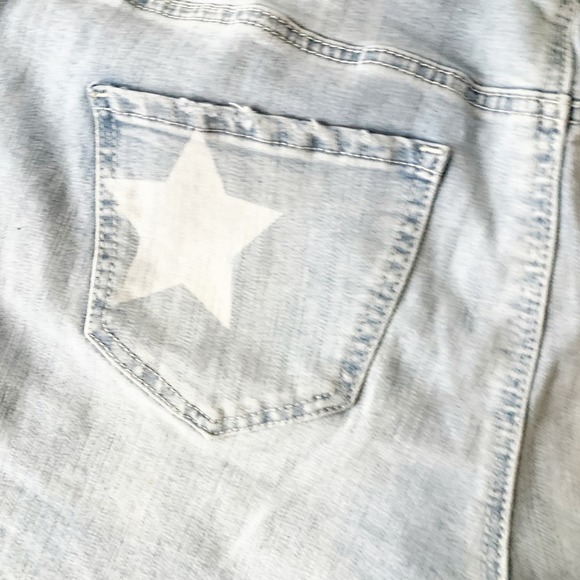 Venezia Lane Bryant Shorts Bermuda White Star Blue - Picture 2 of 6